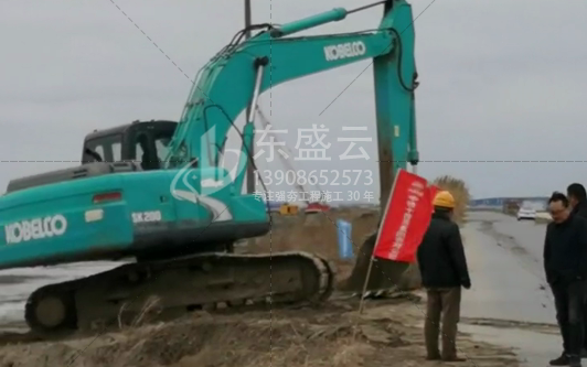 東盛云巖土承攬南通大盾構機基地地基處理項目，排水強夯項目，今日開始放線（視頻）